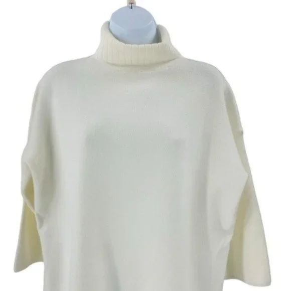 Pomander Place NEW Winter White Vivianne Turtleneck Sweater Mini Dress Size XL - Picture 5 of 11